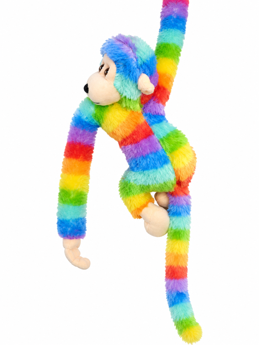 Rainbow Hanging Monkey Soft Plush Toy | Colorful Stuffed Monkey for Kids