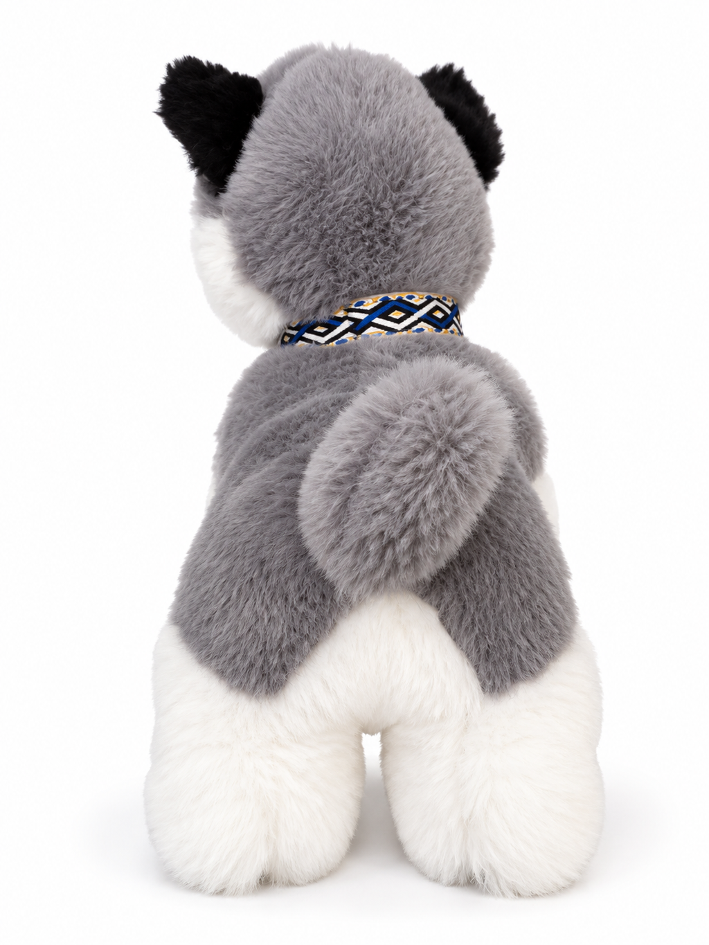 Soft Plush Husky Dog Toy with Blue Eyes