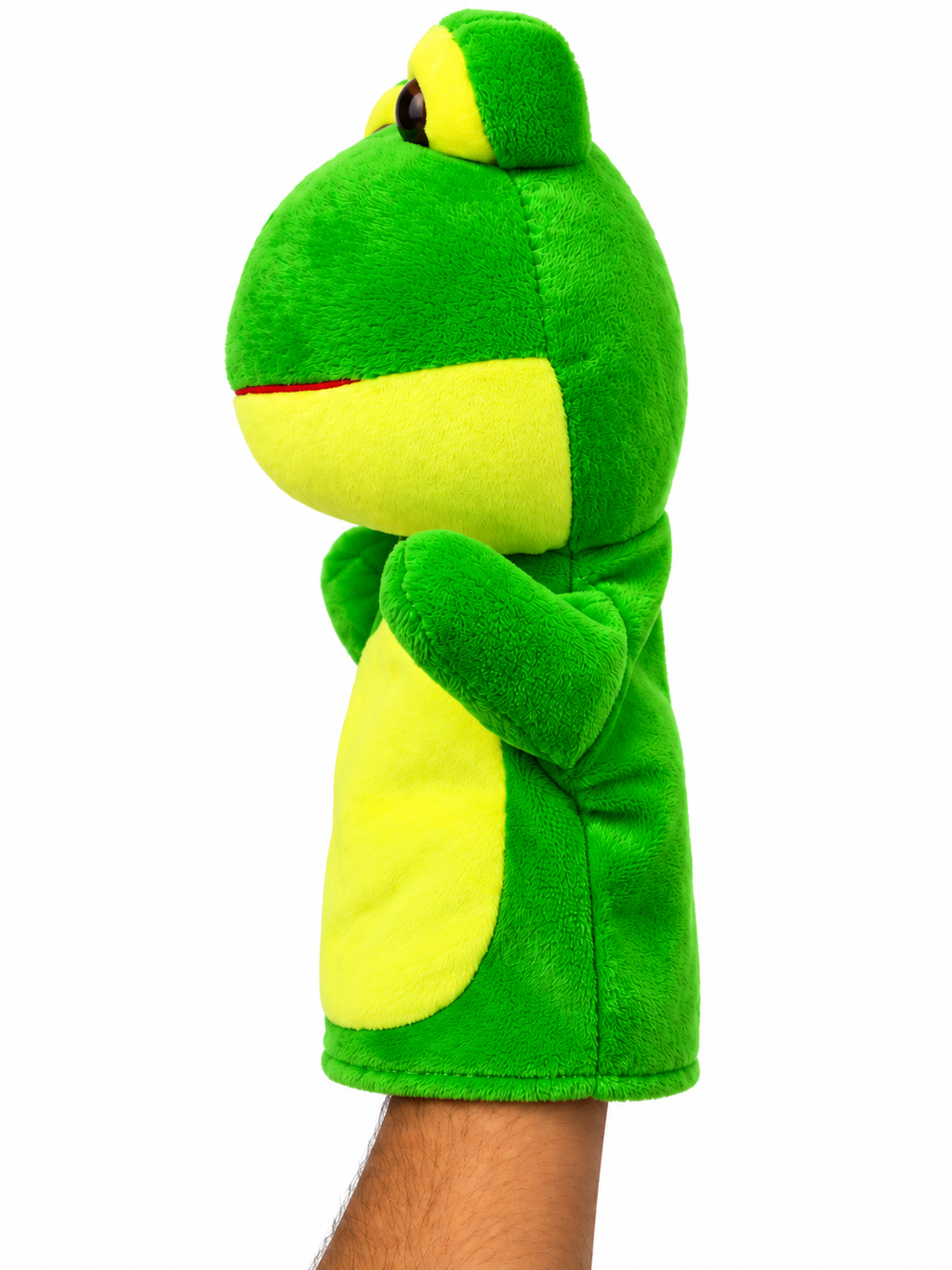 Cute Green Frog Hand Puppet Soft Toy
