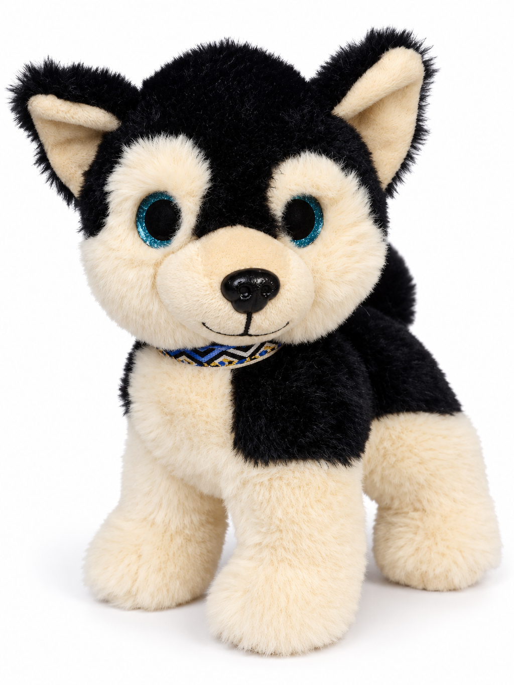 Black & White Husky Soft Plush Toy for Kids
