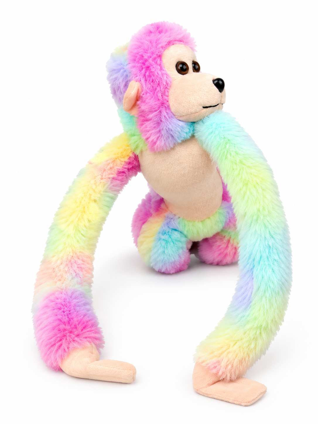 Rainbow Hanging Monkey Soft Plush Toy | Colorful Stuffed Monkey for Kids